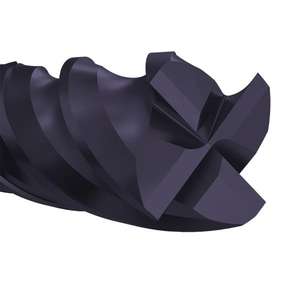 KRINO - 241741200 Fresas de carburo de cuatro flautas TIALN con hélice variable para brocas de acero inoxidable de serie larga - Product Image 4