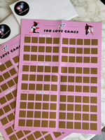 Affiche de jeu amusante pour couple avec fonction à gratter - Aventure pour adultes - Jeu de couple amoureux - 100 défis de positions sexuelles