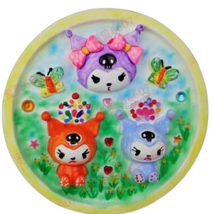 Bricolage fait à la main blanc embryon relief <span class=keywords><strong>peinture</strong></span> suspendu <span class=keywords><strong>plaque</strong></span> modèle coloriage jouet cadeau plâtre poupée - Product Image 4