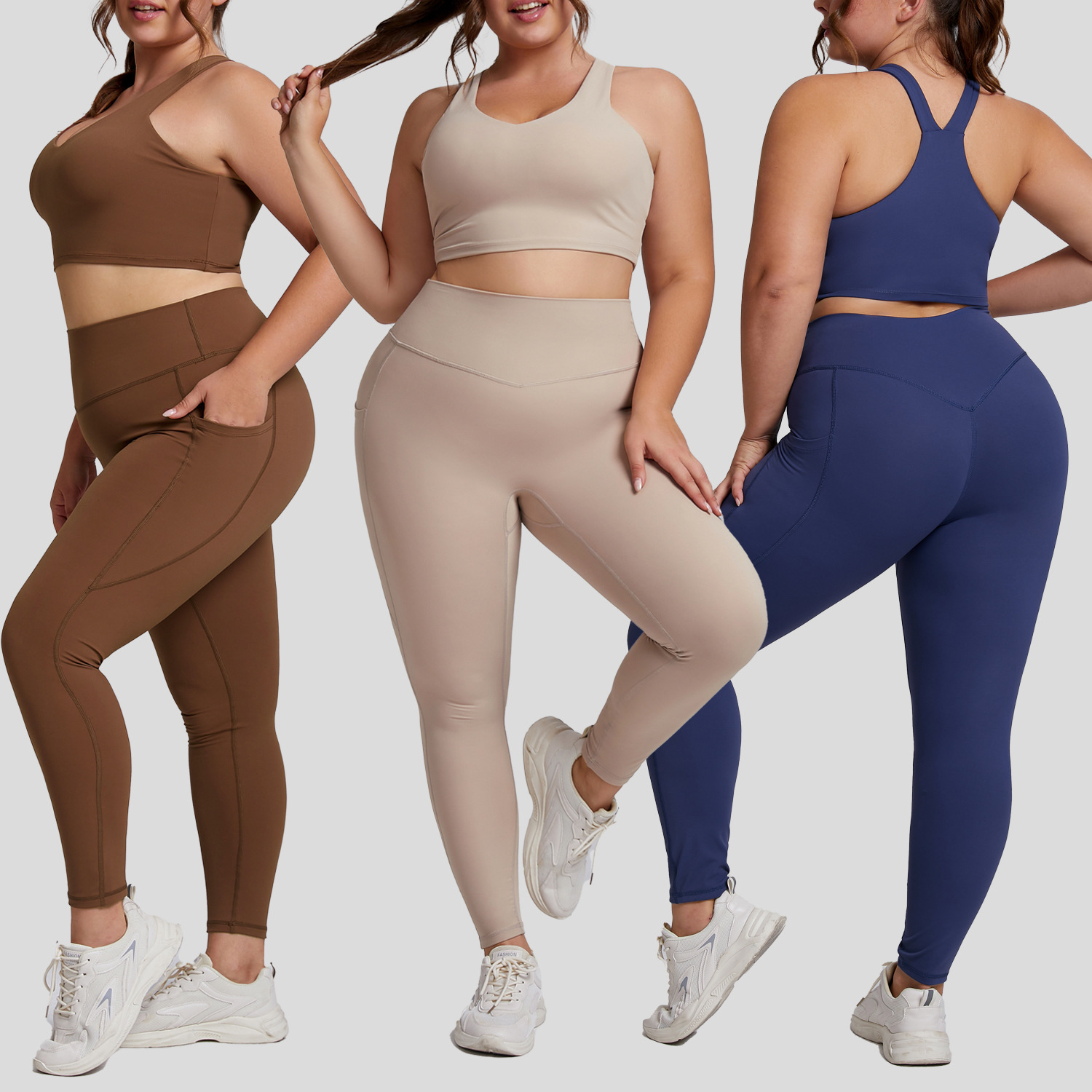 New Arrival Custom European Plus Size XS to 3XL Nylon Yoga Outfit Sportswear for Women Breathable Track Suit Gym Fitness Sets