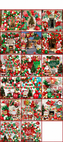 Kit d'arche de ballons de Noël festifs, ensemble de ballons en latex et en aluminium avec chaîne de ballons et colle pour la décoration de centres commerciaux, de maisons et de fêtes.