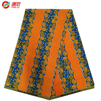 Kain Ankara Cetak Lilin Afrika 100% Katun Organik Tenun Batik 6 Yard/potong Gaun Pengantin