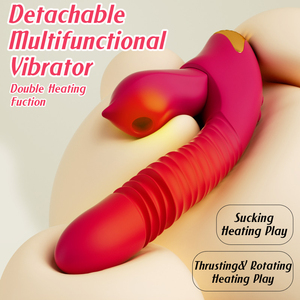 เครื่องสั่นแบบถอดได้ พร้อมฟังก์ชั่นดูด 9 ระดับ สอดใส่ 9 ระดับ สั่น 9 ระดับ ควบคุมผ่านแอพฯ พร้อมระบบทำความร้อน กระตุ้นคลิตอริส หัวนม จุดจี และทวารหนัก สำหรับคู่รัก - Product Image 3