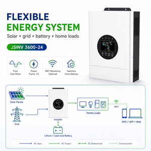Onduleur solaire hybride MPPT 24V 3,6 kW avec chargeur, entrée PV 5000W pour système de secours solaire domestique - Product Image 4