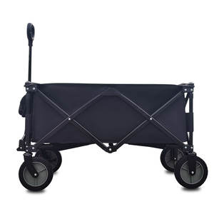 Utility <b>Industrial</b> Grade Stainless Steel Foldable Heavy Duty Portable Wagon Four-Wheel All-Terrain Wheels Enclosed Design Garden - Product Image 1