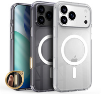 Coque de Téléphone Magnétique Transparente Antichoc avec Bouton IA de Contrôle Caméra pour iPhone Air et iPhone 17 Pro Max