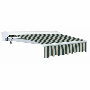 Toldo plegable telescópico Manual para Patio, Motor de Cassette eléctrico para exteriores, toldo retráctil motorizado de 6M y 4M