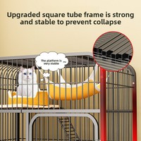 Cage à chat en fer pratique, simple, classique et moderne, pour chats de grande taille, utilisation en intérieur, cadre barbelé, fermeture à clip, respirante, installation facile