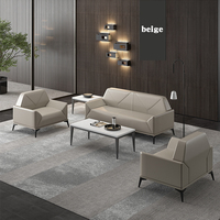 Ensemble de canapés modulaires exécutifs modernes, trois places, revêtement en cuir PU, style minimaliste, pour la maison, l'école, le bureau, le salon, l'hôtel