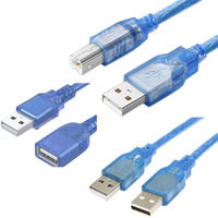 Blaues USB 2.0-Verlängerungskabel von Stecker zu Buchse USB2.0-Erweiterungs leitung Druckers trom leitung A/M zu A/F Blaues Kabel 1,5 m