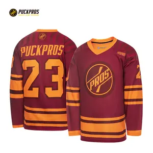 Maillots de hockey sur glace unisexes de l'équipe de prix bon marché