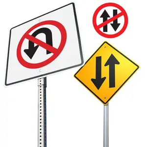 英国交通标志停止三角形圆矩形形状定制 logo 公路路街道