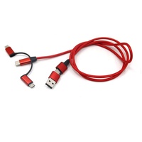 Cable de Carga Rápida 5 en 1 de 60W con Trenzado de Nailon de Primera Calidad, USB-A/Tipo-C/8 Pines/Micro, para Regalos Promocionales Empresariales