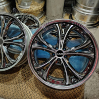 Jantes forgées NJQS chromées polies brossées profondes en alliage 5x120 de 26 pouces compatibles Dodge Jeep Ford F150 5x114.3