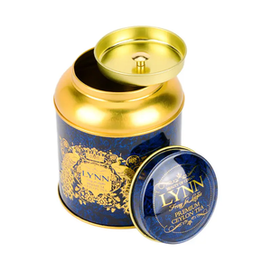Nhà Máy Biểu Tượng Tùy Chỉnh Varnish In Ấn Vàng Rỗng Đôi Nắp Trà Tin Có Thể Cho Trà Hộp Thiếc Bao Bì Tùy Chỉnh Hạt Cà Phê Kim Loại Trường Hợp - Product Image 1