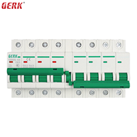 GERK Commutateur de transfert de puissance double 1/2/3/4 pôles 32A 63A 125A avec disjoncteurs miniatures (MCB) interbloqués 5kA
