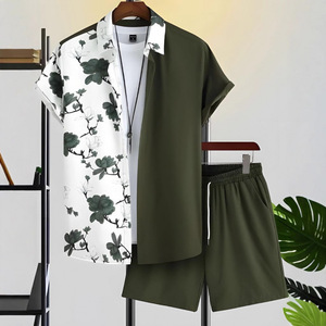 Áo sơ mi ngắn tay <span class=keywords><strong>in</strong></span> 3D họ<span class=keywords><strong>a</strong></span> tiết Hawaii thời trang 2025 và bộ vest nam mù<span class=keywords><strong>a</strong></span> hè - Product Image 1