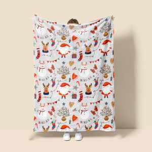 2025圣诞设计床客厅卧室法兰绒沙发沙发定制扔毯带家居装饰标志 - Product Image 5