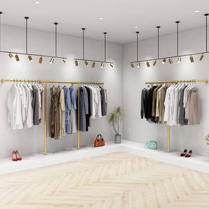Expositor de Ropa <span class=keywords><strong>en</strong></span> Forma de T de Una Sola Columna para Montar <span class=keywords><strong>en</strong></span> la Pared, Venta Directa de Fábrica, Adecuado para Tiendas de Ropa - Product Image 3