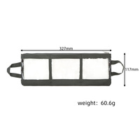 Organizador de Joyas Transparente de PVC Exquisito RR, Creativo, con 3 Ranuras para Pulseras, Anillos, Bolsa con 3 Bolsillos para Collares, Bolsa de Viaje con Cierre para Joyas
