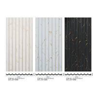 Grille de luxe personnalisée PS panneau mural pour appartement bureau décoration intérieure écologique en plastique bois persienne style