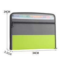 Logo kustom Folder File ekspansi A4 13 kantong ukuran huruf dompet akordion portabel bahan PP Organizer kertas sekolah kantor