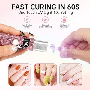 Lámpara LED Portátil de 3W para Uñas, Mini Lámpara UV con Superficie de Diamante para Esmalte de Gel, Secador de Uñas USB Recargable Inalámbrico - Product Image 3