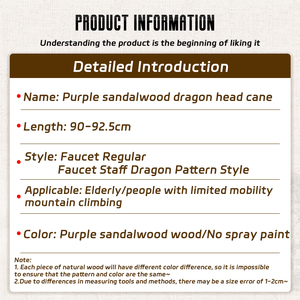 Bâton de <span class=keywords><strong>marche</strong></span> en <span class=keywords><strong>bois</strong></span> de santal violet, bâton de <span class=keywords><strong>marche</strong></span> pour personnes âgées en <span class=keywords><strong>bois</strong></span> massif, <span class=keywords><strong>marche</strong></span> légère et antidérapante - Product Image 5