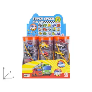 Super Speed <b>Mini</b> Car Retractable Friction Plastic Toy Vehicle Set 1:64 <b>Scale</b> 3+ Years 21x8x8 Cm - Product Image 1