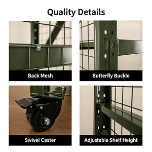 Boltless Design Tool Free Assembly Cross Braced Reinforced Frame Wobble Free Heavy Duty Shelving Rack With Casters Pro <b>Kit</b> - Product Image 2
