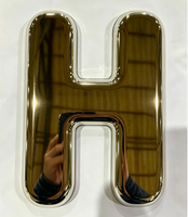 Insegna con Lettere in Acciaio Inox 3D a Finitura Specchio, Logo Personalizzato Non Illuminato, Segnaletica per Negozi, Branding Aziendale, Pubblicità IP65