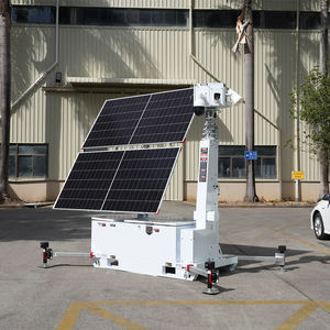 Torre de Energía <span class=keywords><strong>Solar</strong></span> Móvil Fuera de la Red con Panel <span class=keywords><strong>Solar</strong></span> de 2x600W y MPPT de 24V CC, Remolque <span class=keywords><strong>Solar</strong></span> con Montaje sobre Patines para Seguridad en Carreteras - Product Image 2