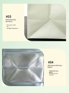 Insulated Non-woven Cooler Bag Portable Takeaway Bag for Milk Tea Beer & Alcohol Beverages with No Closure - Product Image 5