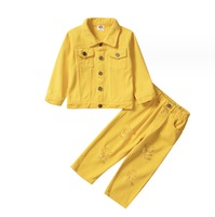 Ensemble de jeans deux pièces pour filles, décontracté, respirant, automne, nouveau