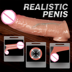 Wiederverwendbare Weiche Flüssig-Silikon Wasserdichte Penis-Hülle Verdickter Vergrößerungs-Überzug Strap-<span class=keywords><strong>on</strong></span> Kondom für Erwachsenen-Sex - Product Image 4