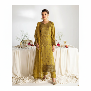 Shalwar Kameez en soie de haute qualité pour femmes vêtements d'hiver de Style pakistanais avec tissu fin Style indien et pakistanais - Product Image 1