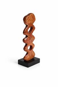 Escultura de Madera Maciza Art Deco, Decoración Irregular para Mesa, Adorno de Madera Hecho a Mano para Sala de Estar, Decoración del Hogar - Product Image 1