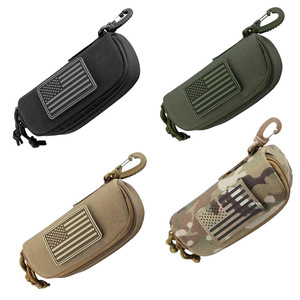 1000D 나일론 하드 안경 케이스 휴대용 전술 몰리 지퍼 선글라스 파우치 가방 클립 포함 - Product Image 6