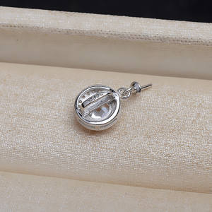 จี้เงินแท้ S925 ทำมือ อุปกรณ์ DIY สำหรับทำจี้ห้อยทรงกลม ใส่ไข่มุก 8-13 มม.  ฐานเปล่าสำหรับทำเครื่องประดับ 4430 - Product Image 4