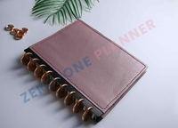 Personnalisé A4 A5 A6 A7 Premium Tableau de Bord Disque Pu Cuir Galet Saffiano Planificateur Notebook Budget Classeur Portefeuille Ensembles