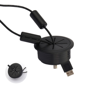Caja de Conexiones de Plástico Resonance, Cubierta para Gestión de Cables, Tapón de Sellado Redondo para Orificios de Escritorio, Organizador de Cableado para Escritorio de Computadora - Product Image 1