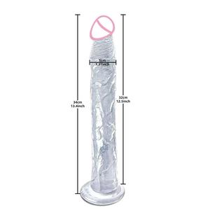 Dildo de Silicona Enorme de 34 cm (<span class=keywords><strong>13</strong></span>,5 Pulgadas), Consolador Realista Grande para Mujeres y Hombres, Producto para Adultos - Product Image 6