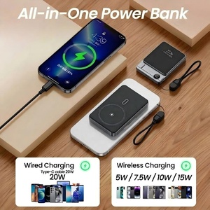 Batterie externe ultra-fine 20W, chargeur de téléphone <span class=keywords><strong>portable</strong></span> <span class=keywords><strong>portable</strong></span>, petites batteries externes, batteries externes fines, batterie externe magnétique sans fil 10000mah - Product Image 2