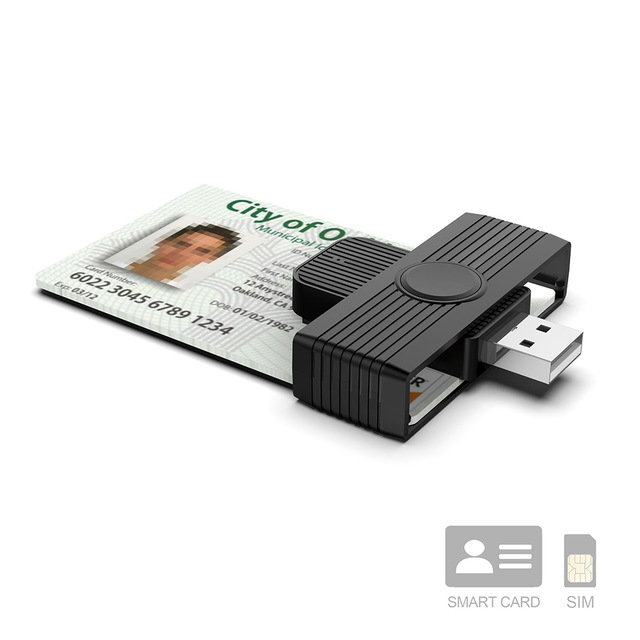 Cross-Border Type-C Smart Card Reader, Multi-Function SIM/ID/CAC Card Reader for Tax Filing & Identity Verification