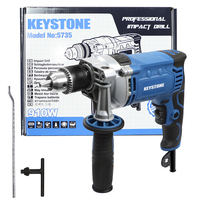Perceuse à percussion électrique 910W 13mm 1/2" mandrin 0-2800RPM pour bois, acier et béton