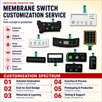 Clavier tactile à membrane personnalisé, étanche, FPC PET, panneau de commande, conception OEM, prototype pour l'industrie, le médical et l'automobile