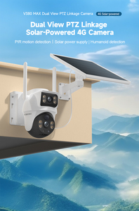 Mới Đến Bp9 Ống Kính Đôi 4G Thẻ Sim Năng Lượng Mặt Trời Powered Máy Ảnh 4G PIR Hình Người Phát Hiện Góc Rộng <span class=keywords><strong>IP</strong></span> CCTV Năng Lượng Mặt Trời - Product Image 2