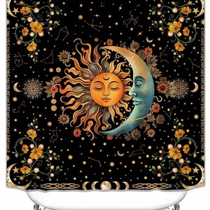 Floral Polyester Shower <b>Curtain</b> <b>Bathroom</b> <b>Curtain</b> Digital Print Custom Print Waterproof Shower <b>Curtain</b> Set Bulk Wholesale 11 - Product Image 4