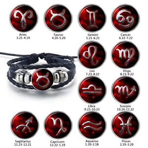 12 signes étoiles signe du zodiaque Bracelet femmes hommes zodiaque astrologie horoscope bijoux cadeau d'anniversaire concepteur breloques pour bracelets à bricoler soi-même - Product Image 4