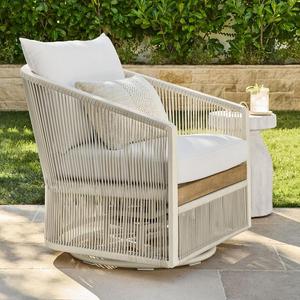 Ensemble de canapés de jardin haut de gamme en alliage d'aluminium de luxe, mobilier d'extérieur pour hôtel, patio, villa, jardin, avec chaises en corde tressée - Product Image 1